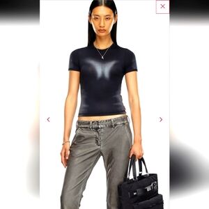 Diesel,2025 butterfly Tiny illusion waist, Tattooed metallic shirt.😍